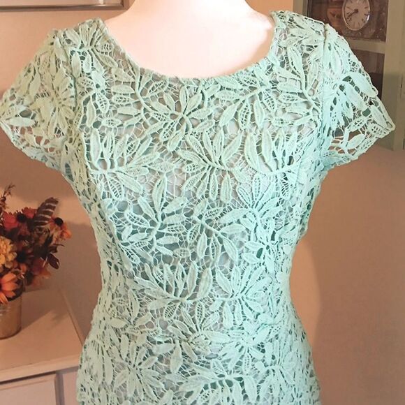 Lulus Light Mint Lace Dress - Picture 4 of 12
